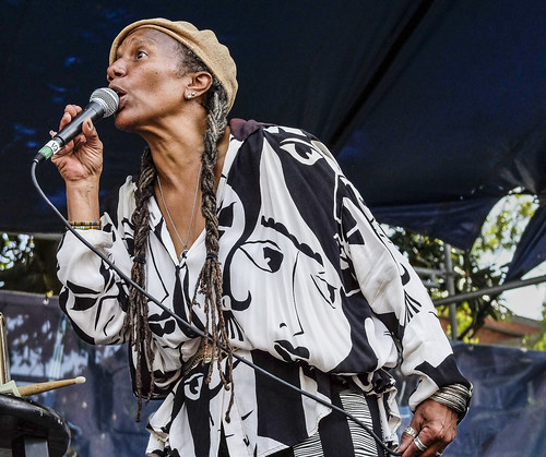 Charmaine Neville at French Quarter Fest 2022. Photo by Marc PoKempner.