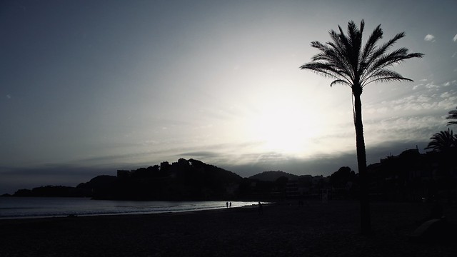 beach of paguera before sunset
