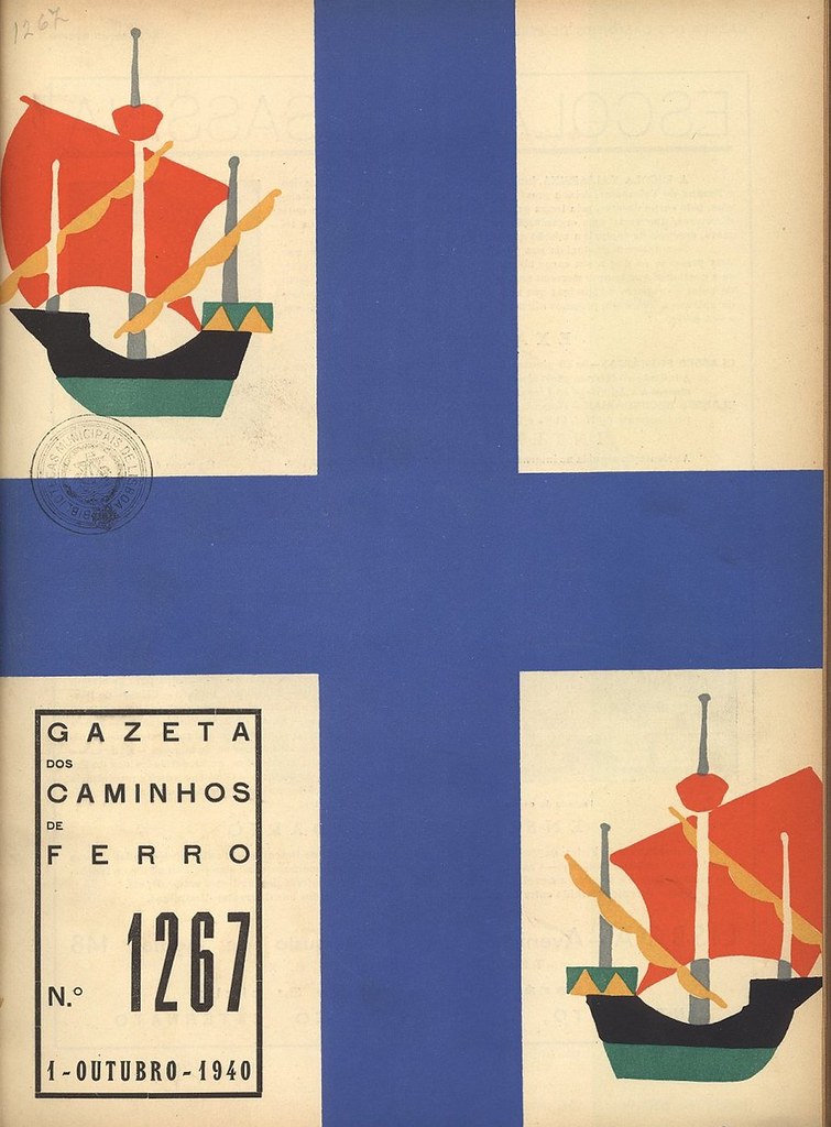 Capa de revista antiga | vintage magazine cover | Portugal 1940s