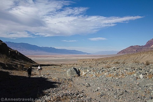 Hiking up the lower part of Willow Canyon, Death Valley National Park, California
