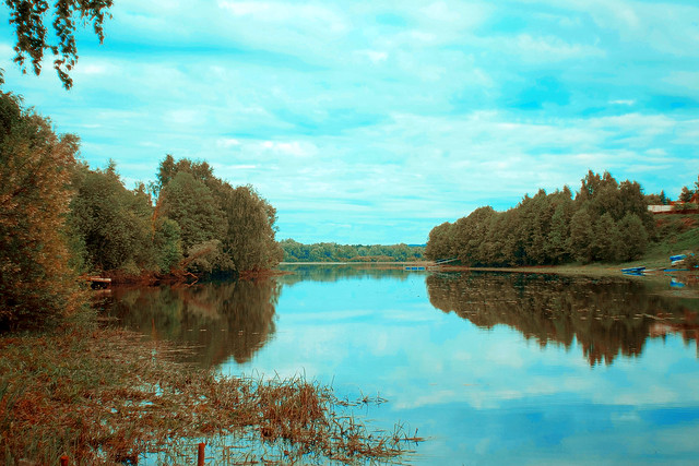 Volga River Bay