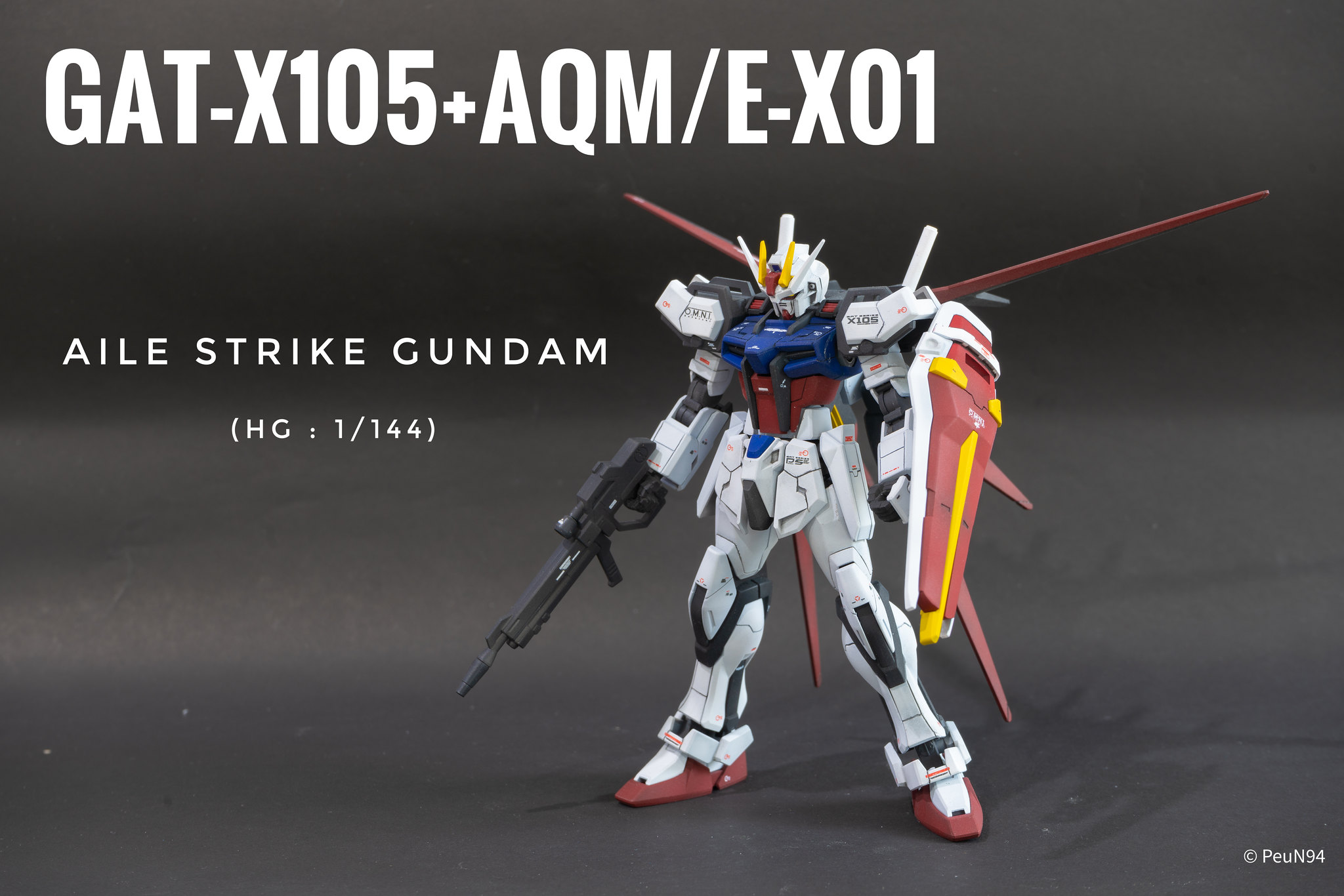 [HG: 1/144] Aile Strike Gundam (GAT-X105+AQM/E-X01) โดย pkw86