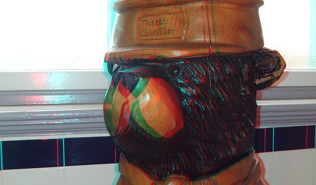 The Ticket collecter 3D stereoscopic anaglyph
