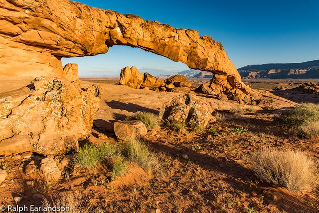 A Low-Lying Arch at Sunset