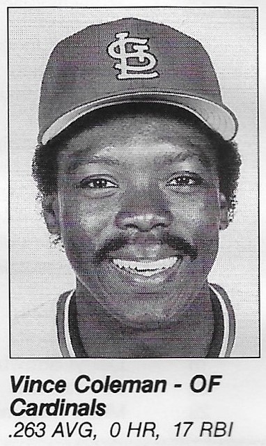 1989 All-Star Program Inserts - Coleman, Vince