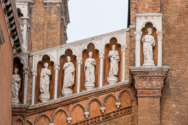 Statues of the Apostles on the facade of Santa Maria dell'Orto