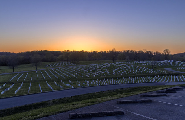 Sunset, Middle Tennessee State Veterans Cemetery, Davidson County, Tennessee 3