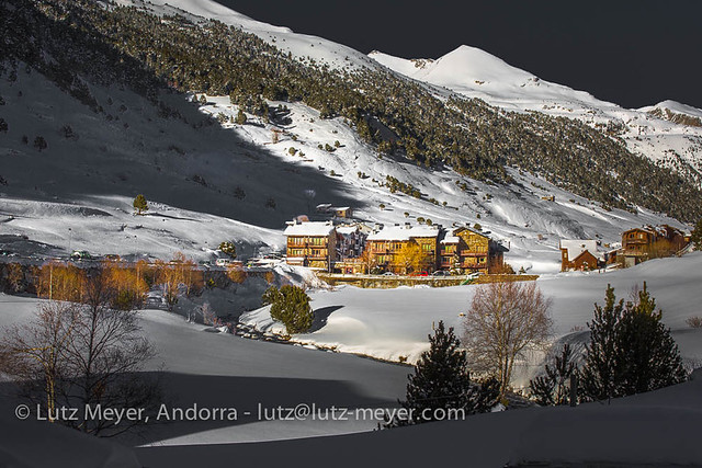 Andorra winter landscape: Vall d'Orient