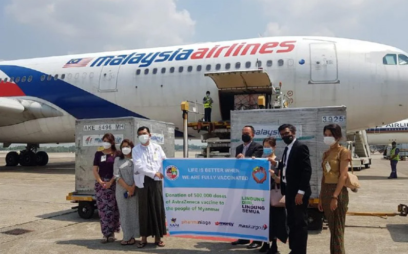 Malaysia donates 500,000 AZ vaccines to Myanmar
