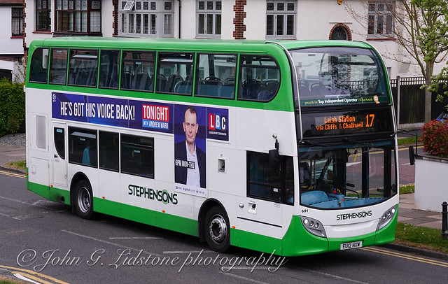 Very smart Stephensons of Essex Scania N230UD / ADL Enviro400 601, EU12 HXW fresh from MoT and after recent repaint