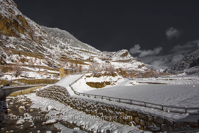 Andorra winter landscape: Vall d'Orient