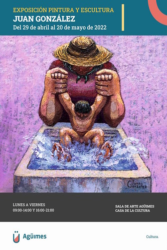 Cartel promocional de la exposición de Juan González en la Sala de Arte Agüimes