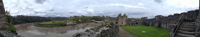 Panoramic shot of Chepstow Castle