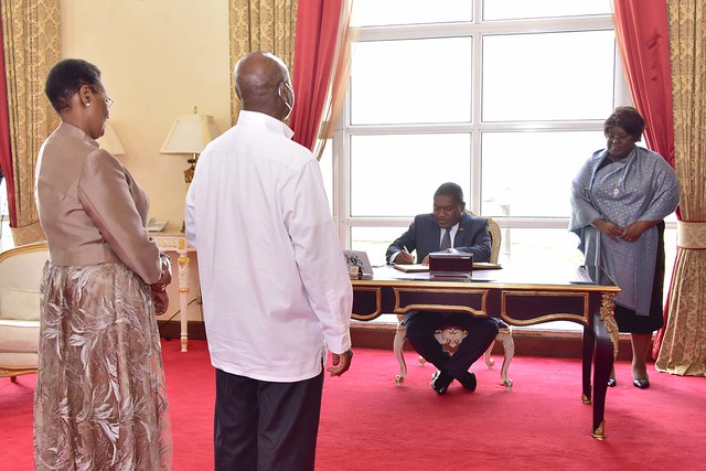 President Jacinto Nyisu & 1st Lady  in Uganda