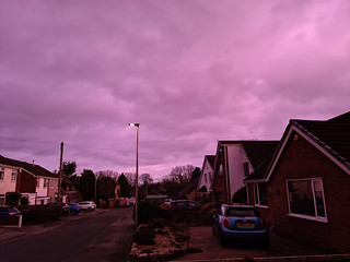 Very pink sunset in Shevington
