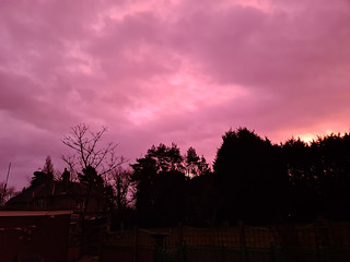 Very pink sunset in Shevington