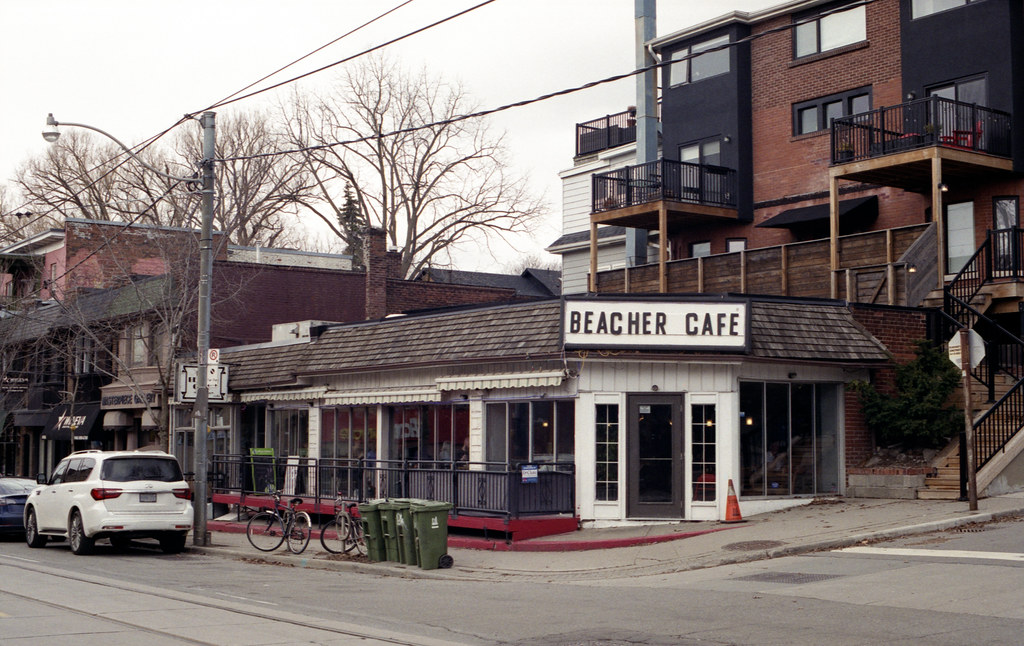 Beacher Cafe From Across the Street Late April 2022