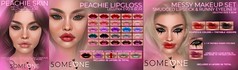 Peachie Skin, Lipgloss, & Messy Makeup Set