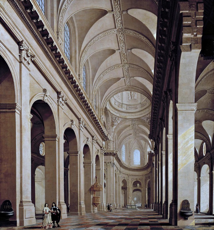 Daniël de Blieck (1610-1673) - Vue idéalisée de l’intérieur de l’église Saint-Sulpice pendant sa construction (1661)