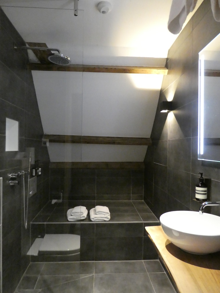 Stylish bathroom at the Vesting Hotel, Naarden
