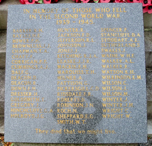 Second World War Dedication, War Memorial, Barnard Castle