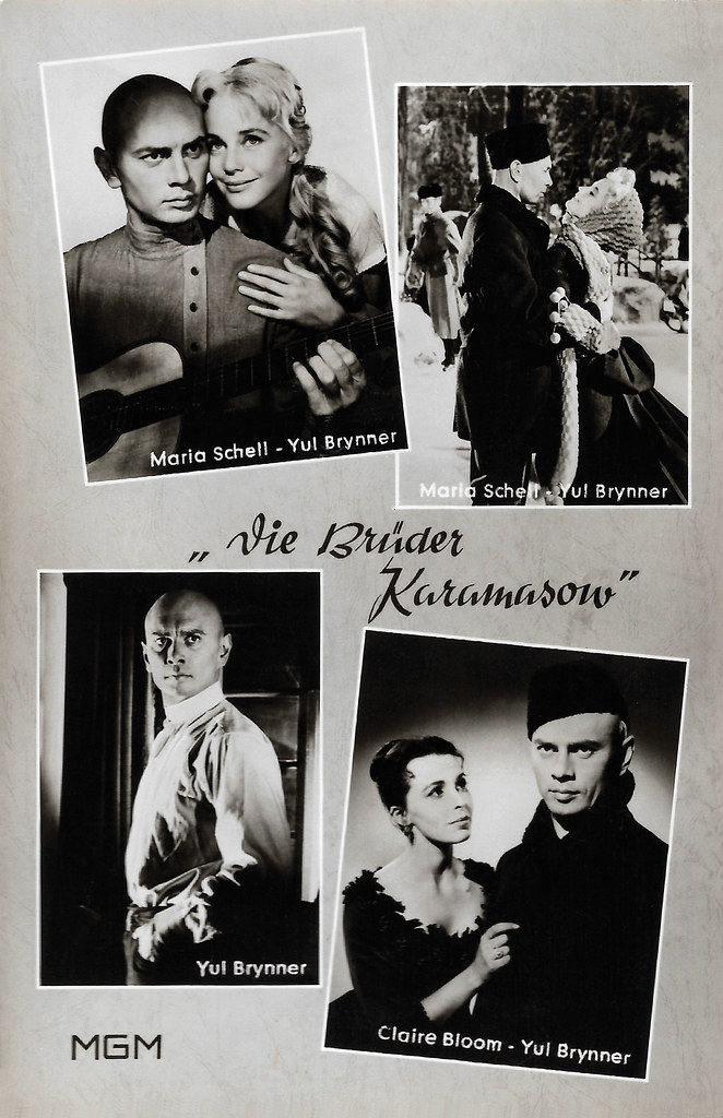 Maria Schell, Yul Brynner and Claire Bloom in The Brothers Karamazov (1958)