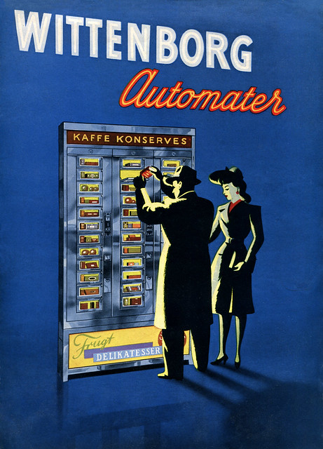 Werbefaltblatt für Automaten der Firma Wittenborg, Titelblatt