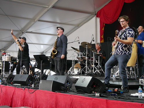 Arturo Sandoval on Day 1 of Jazz Fest - April 29, 2022. Photo by Louis Crispino.