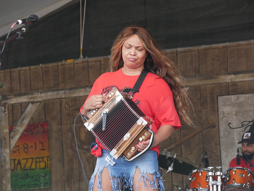 Rosie Ledet at Day 1 of Jazz Fest - April 29, 2022. Photo by Louis Crispino.