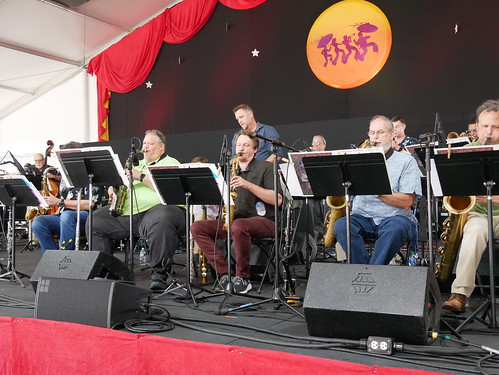 The John Mahoney Big Band featuring Brian Blade at Day 1 of Jazz Fest - April 29, 2022. Photo by Louis Crispino.