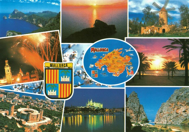 Postkarte aus Mallorca, Spanien