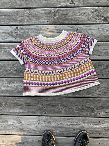I finished and blocked my Hello from my Colours Crop by Jessie Maed Designs!