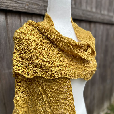 The Coterie Shawl by Jessica Ays (@doublethestitches) will be FREE by unique code with the purchase of 3 skeins to make it on April 30th.