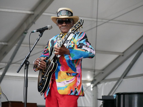 Little Freddie King at Day 1 of Jazz Fest - April 29, 2022. Photo by Louis Crispino.