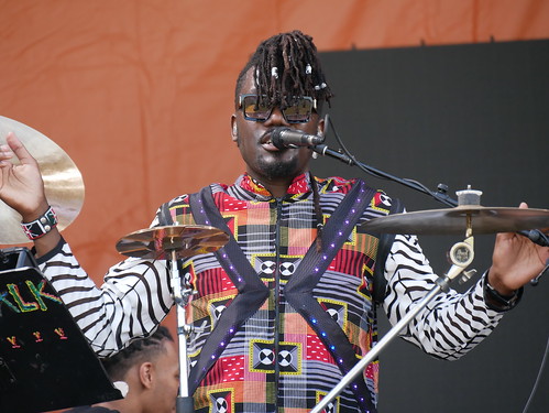 Kizaba at Day 1 of Jazz Fest - April 29, 2022. Photo by Louis Crispino.