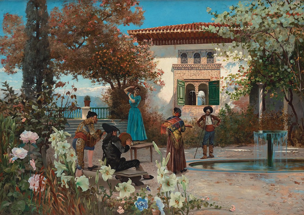 Hugo Birger «Dansrepetition under Carnavaletid i Granada», 1886