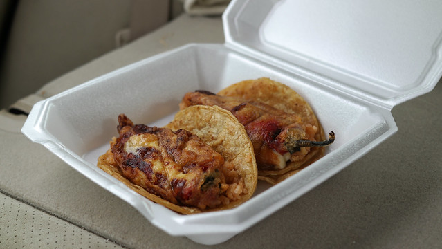 Chile Relleno Tacos Taqueria Los Pericos Truck in Des Moines, Iowa