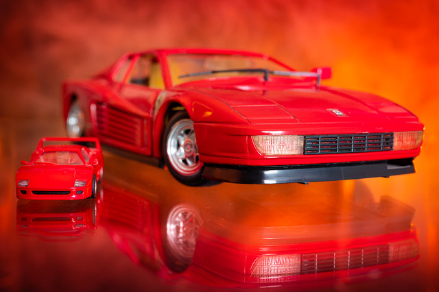 The big and the small Ferrari miniature model - My entry for todays 
