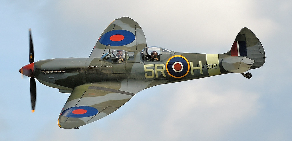 RAF Supermarine Spitfire two-seater T.9 trainer version MkIX PV202 G-CCCA 5R-H No 33 Squadron