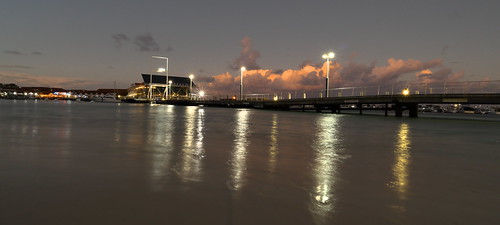 breakaway 6 by blinkybot38, Hillarys Marina from sea level at sunrise. The colour on the clouds appeared and disappeared so qui