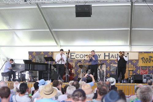 Economy Hall - Tommy Sancton's New Orleans Legacy Band at Jazz Fest - April 29, 2022. Photo by Michele Goldfarb.