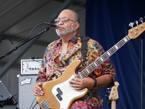 George Porter, Jr. at Jazz Fest - April 30, 2022. Photo by Louis Crispino.