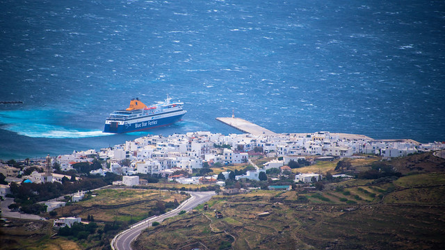 leaving Tinos island