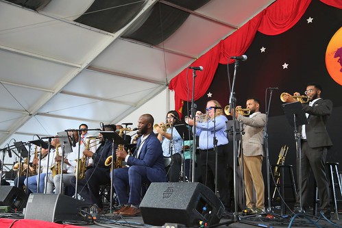 Uptown Jazz Orchestra at Jazz Fest - April 30, 2022. Photo by Michele Goldfarb.