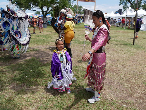 The next generation at Native Nations Intertribal at Jazz Fest on May 1, 2022. Photo by Louis Crispino.