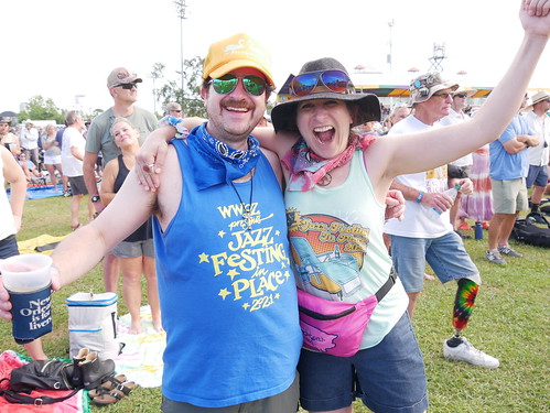 Jazz Festing In Place shirts spotted at Jazz Fest 2022. Photo by Louis Crispino.
