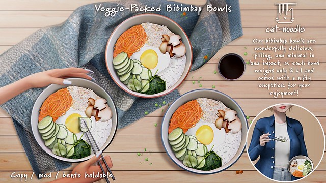 [Cat-Noodle] Veggie-Packed Bibimbap Bowls @ LEVEL! #New