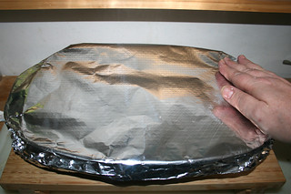 28 - Cover casserole with tin foil / Auflaufform mit Alufolie abdecken