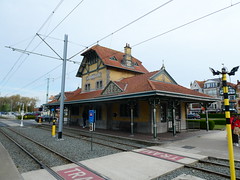 The belle époque tram station of De Haan on the Flemish coast