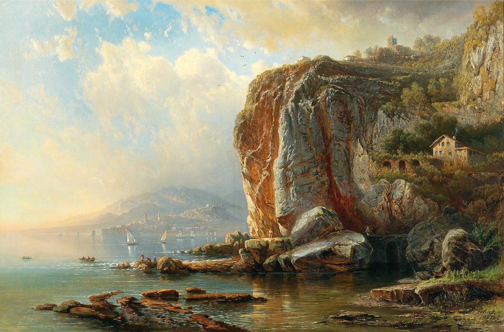 Pieter Francis Peters «On the Coast of Menton», 1870